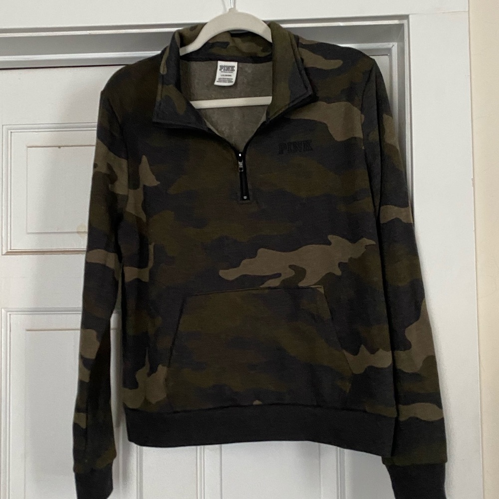 Camo PINK half zip